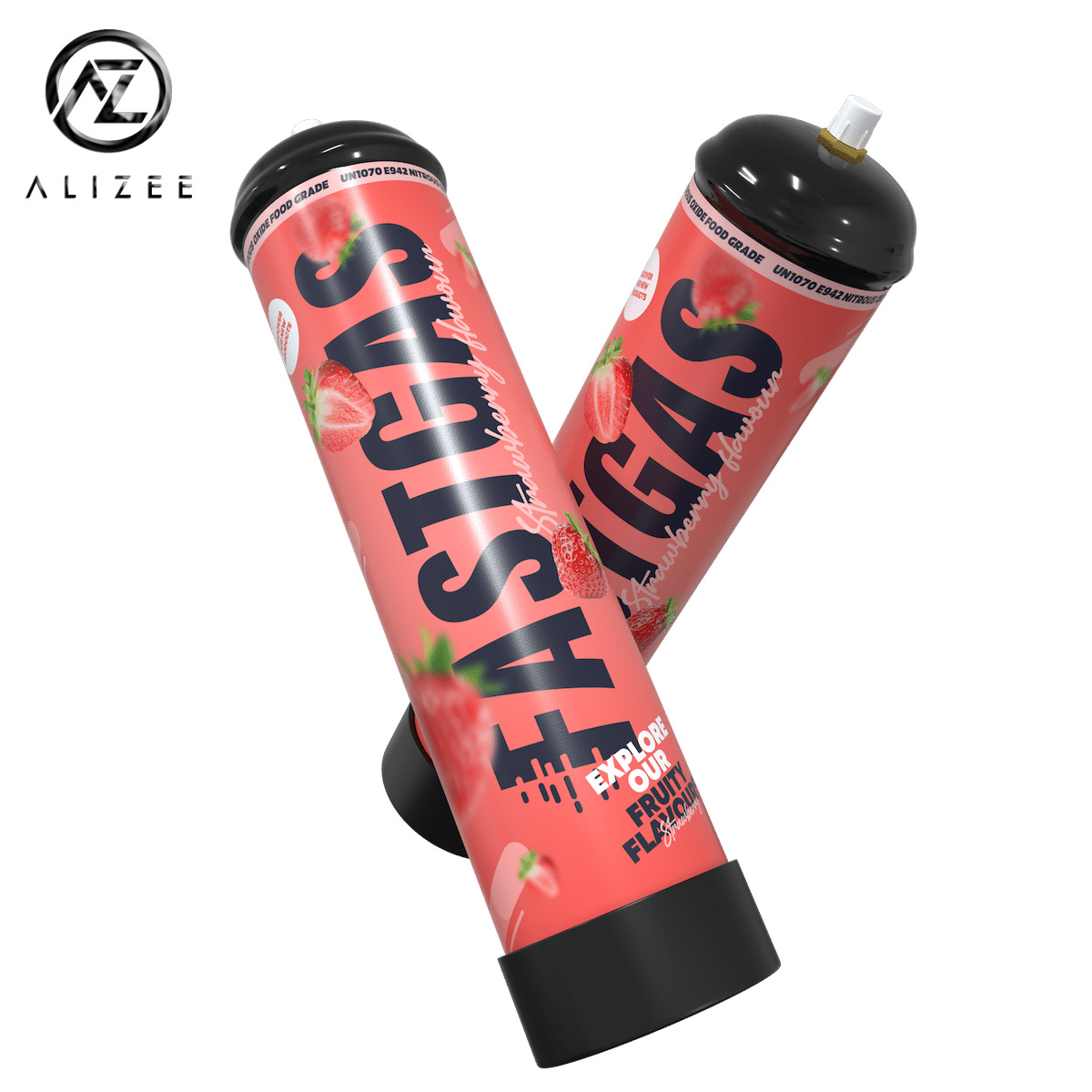 Factory Export Wholesale Fastgas 640G Strawberry Flavour Nitrous Oxide N2O Cylinder - Free Balloons Nozzle