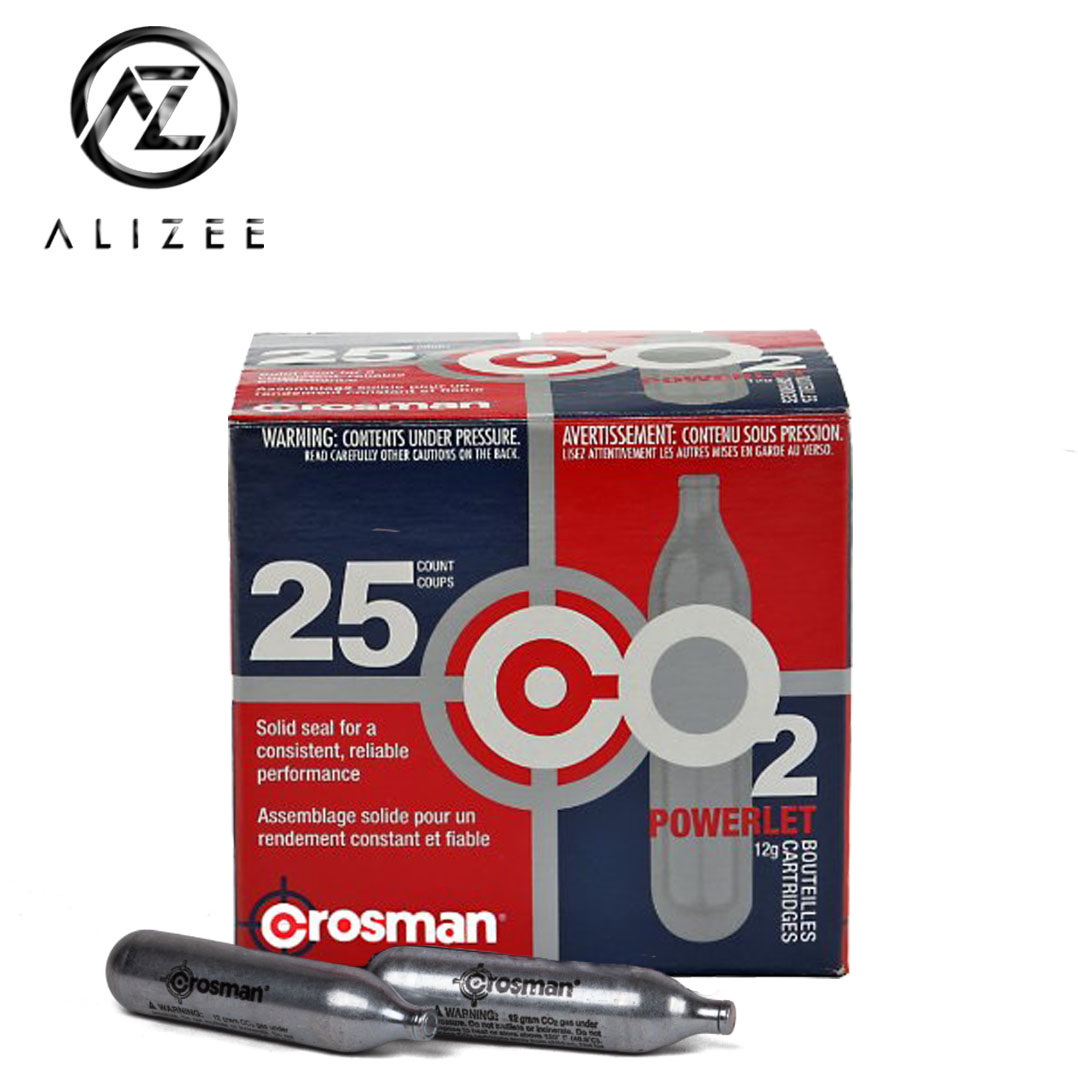 Crosman Powerlet Co2 Cartridges - 25 X12g