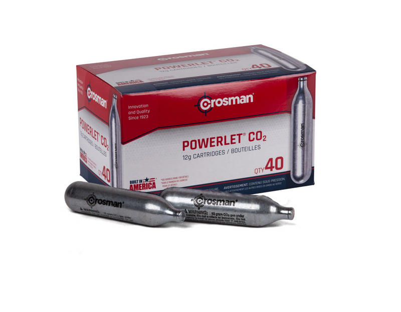 The New Crosman Powerlets 12 Gram Co2 Cartridges, 40ct
