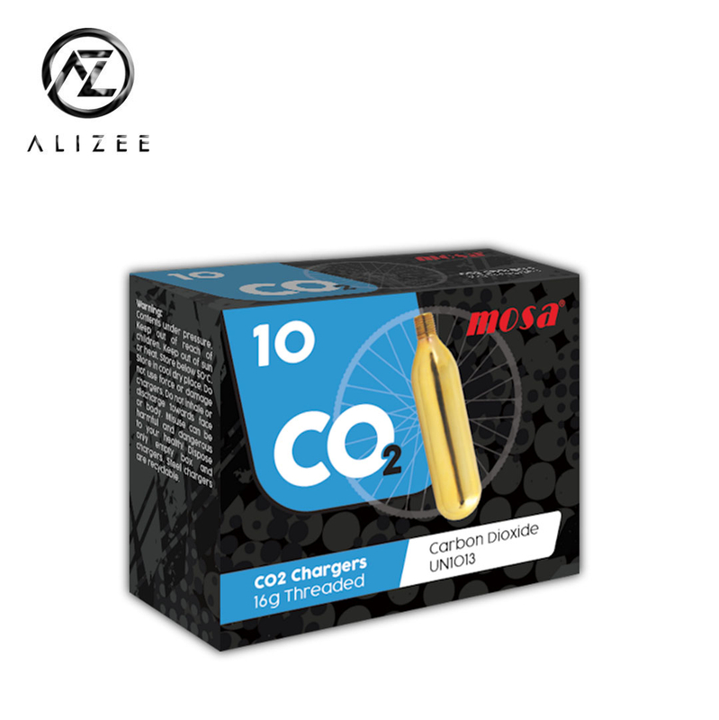 Mosa 16g Threaded Co2 Cartridge for Road Bike - 10pk